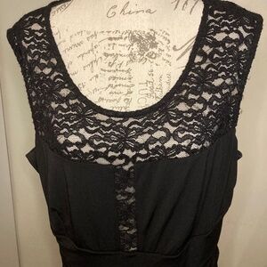 Black Dress lace and polyester stretch 18